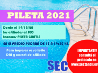 COMUNICADO SOBRE EL BENEFICIO DE PILETA TEMPORADA 2020-2021