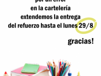 Se extiende hasta el 29/8 la entrega de tiles!