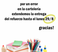 Se extiende hasta el 29/8 la entrega de tiles!
