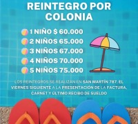 Reintegro Colonia de verano